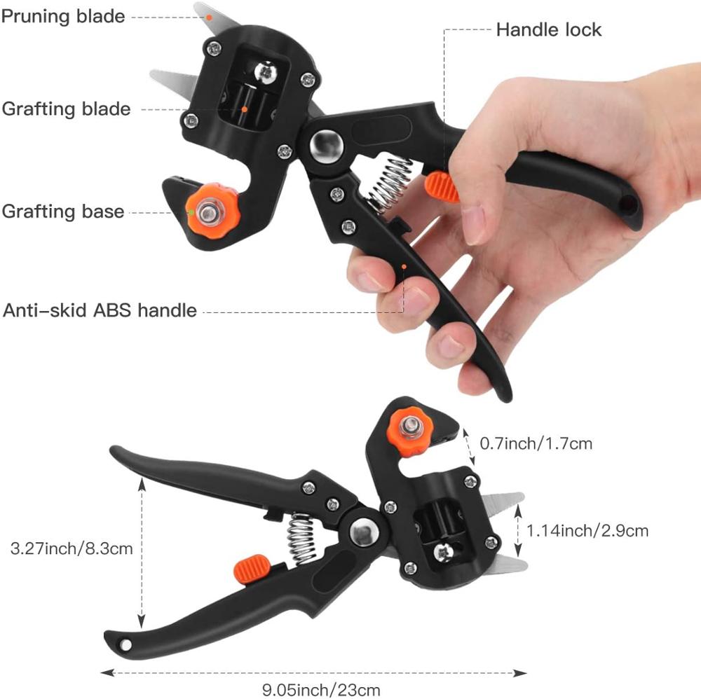 Garden Tools Grafting Pruner Garden Secateurs Sharp Chopper Vaccination Cutting Tree Plant Shears and Graft Film Tape Kits