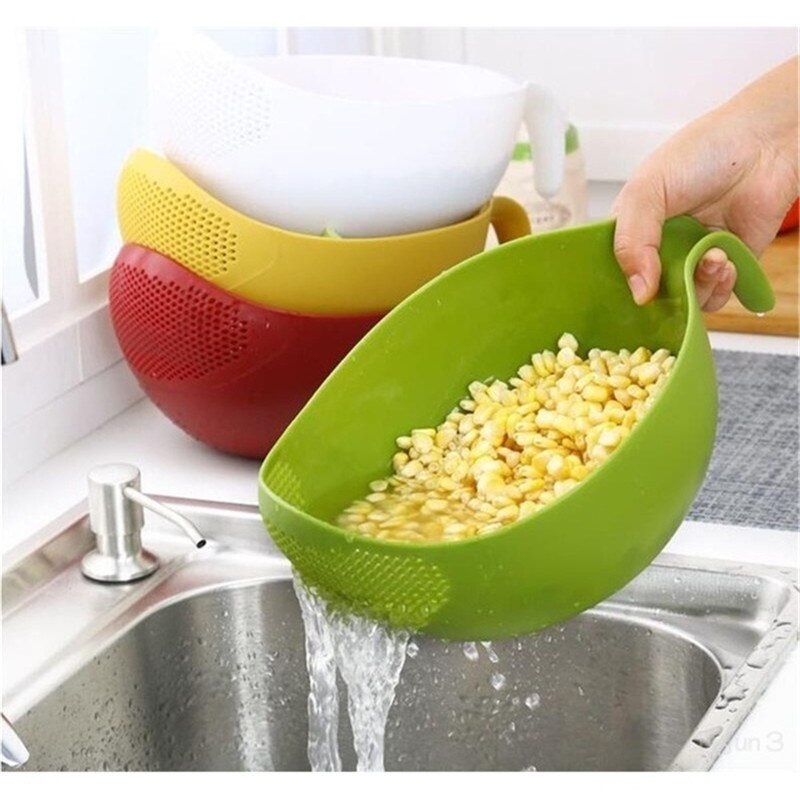 Ris tvättmaskin quinoa sil rengöring veggie frukt köksredskap med handtag nyaste