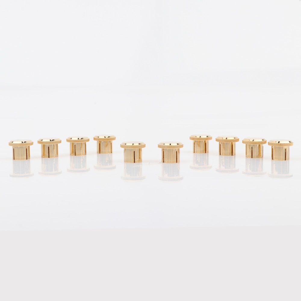 12 Stuks Vergulde Rca Geluidsreducerende Caps-Ptfe (Teflon) Isolatie