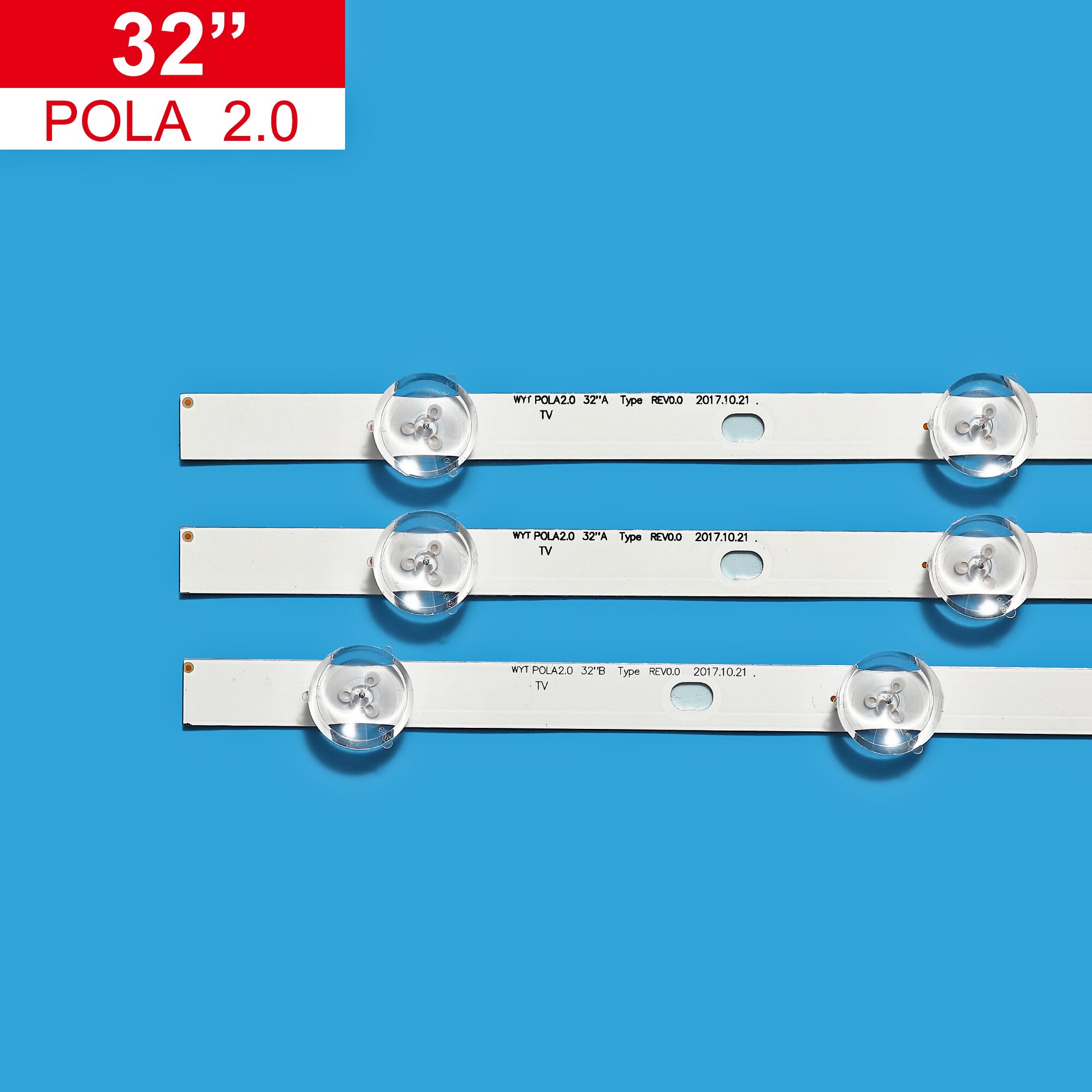 Reemplazo de tira de led para televisor LG, accesorio de iluminación trasera para TV de 32 pulgadas, 2A + 1B, con POLA2.0, modelo HC320DXN-VSFP4-21XX, 32LN5100, 32LN545B, 32LN5180 32LN5500, 32LN570R 32LN570B por 3 uds.