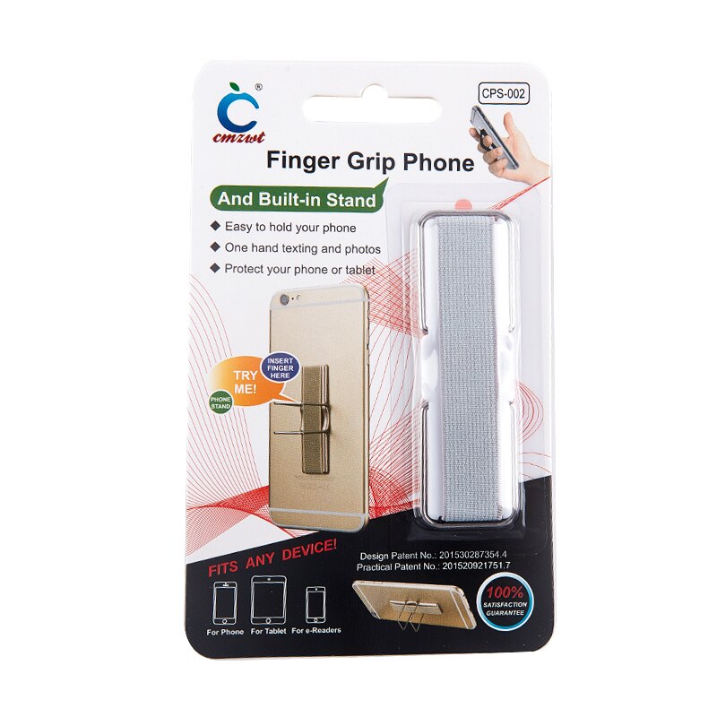 Sangle élastique Support de Téléphone Courroie De Poignée De Doigt de Poignée De Téléphone Portable Support de Téléphone Support De Téléphone Portable Anti-goutte Ruban: KT3C77-WT
