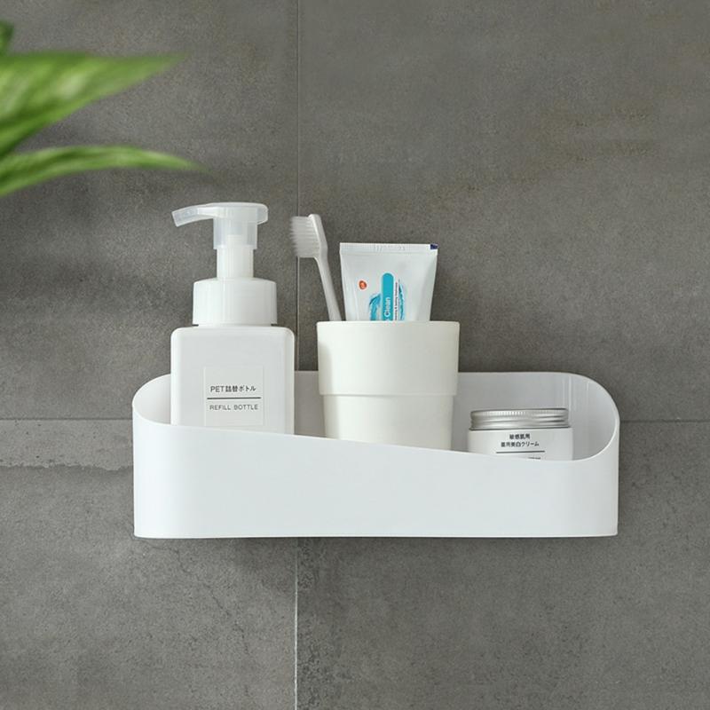 Bathroom Storage Rack Shampoo Shower Shelf Cosmetic Shower Gel Storage Basket Kitchen Corner Organizer Holders Home Wall Holder
