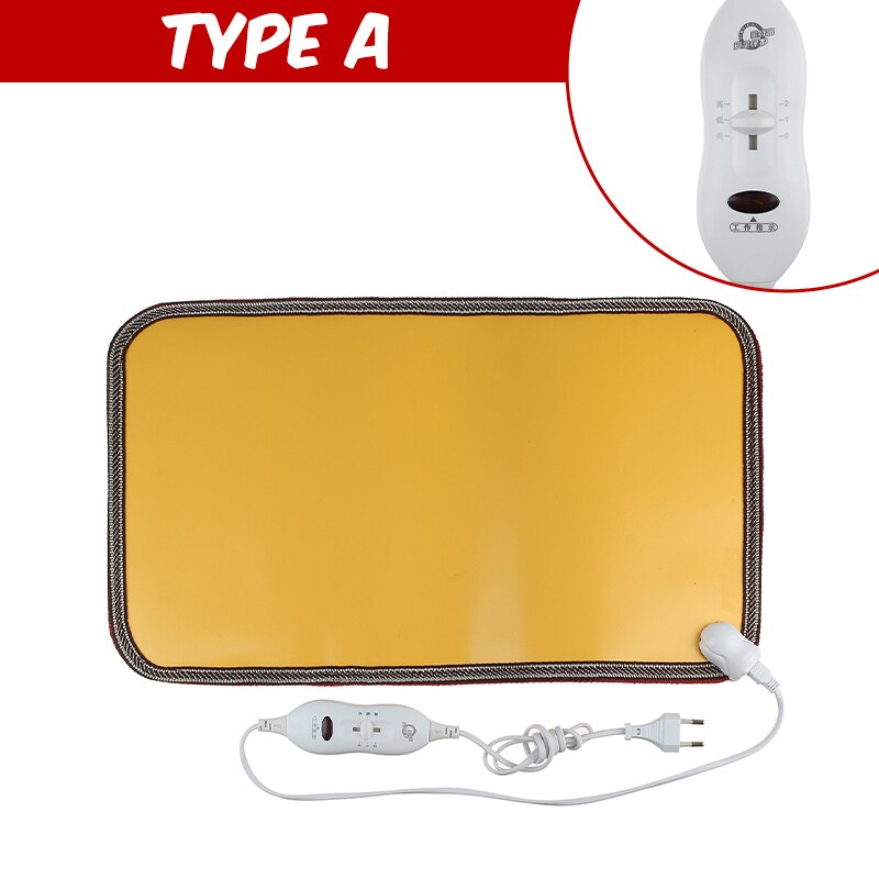 Winter Electric Foot Warmer Mat Warm Feet Thermostat Carpet Adjustable Temperature Heating Foot Mat for Home Office 10 Gear: Yellow A