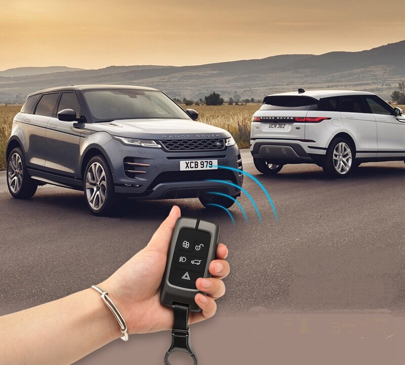 Auton silikonimetalli avaimenperäkotelon pidike land rover range rover discovery 5 sport evoque freelander 2 velar avainsuojalle