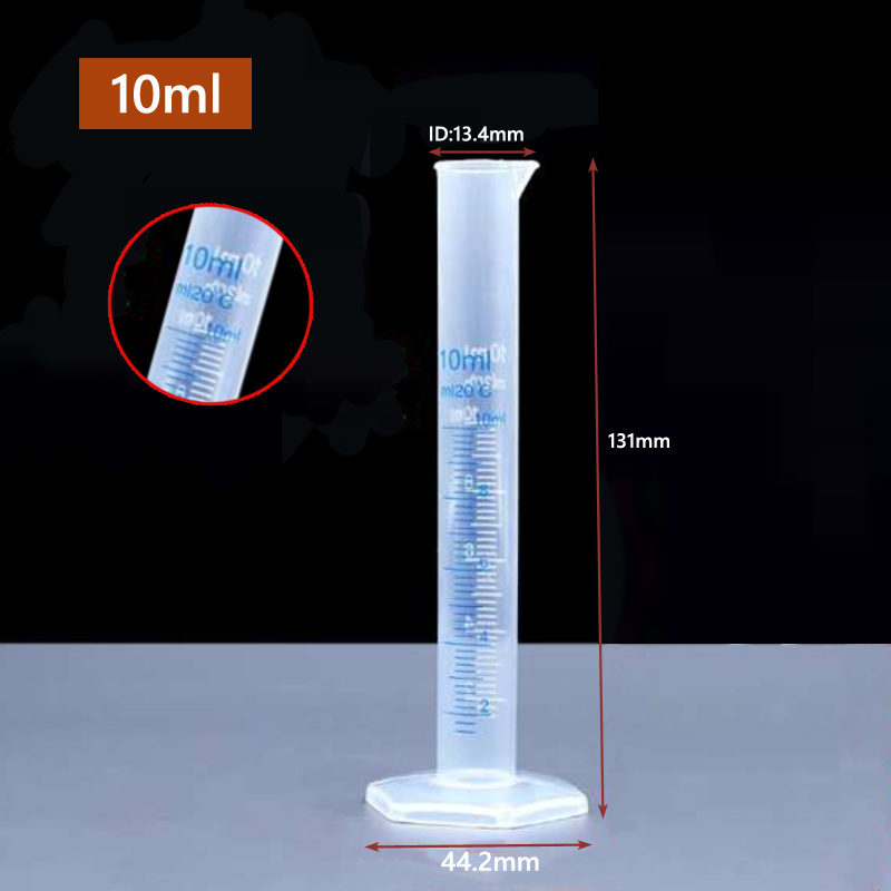 Cilindro graduado de plástico de medición transparente, herramienta de laboratorio de tubo de prueba de plástico, 10/ 25/ 50/ 100 /250 /500 /1000ml, 1 Uds.: Rosa