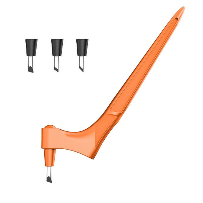 Cutting Craft Tool 360 Degree Rotating Utility Knife Hand-held Craft Cutting Tools Paper Carving Engraving Three Cutter Head: yellow