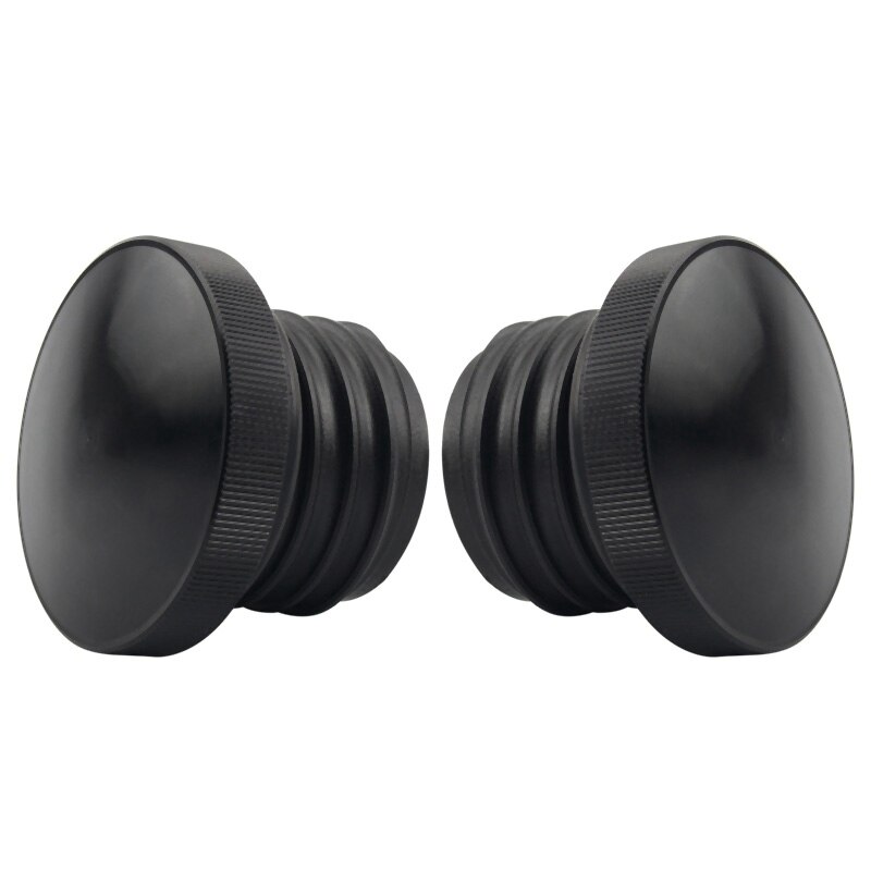 Black Gas Cap Set For Gas Tank Right Side Gas Cap Vented Left Non-Vented