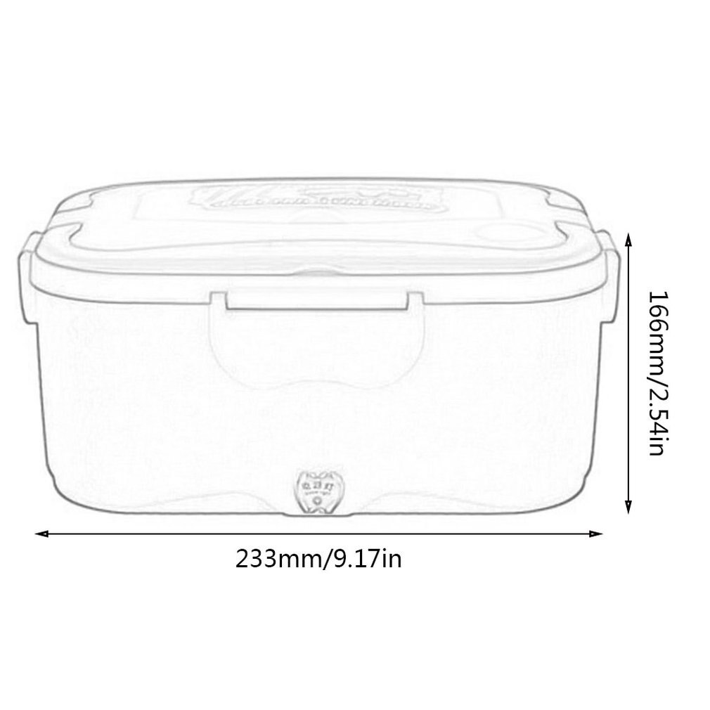 Heated Lunch Box Portable Electric Heating Food Storage Box Food Warmer Electric Lunch Box for Kitchen Tool