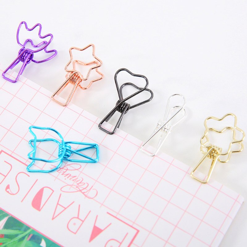 Lot De 42 Pinces à Livres Dorées - Clips Métalliques Pour Organiser Documents, Bureau, École