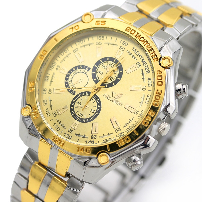 Reloj LOLIA de cuarzo dorado, reloj de pulsera de acero inoxidable para hombre, vestido clásico, relojes de negocios para hombre