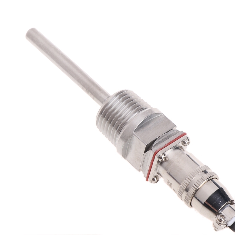 RTD PT100 Temperature Sensor Probe 5cm 1/2&quot; NPT Thread with Detachable Connector 2M Cable 3-wire Temperature Sensor