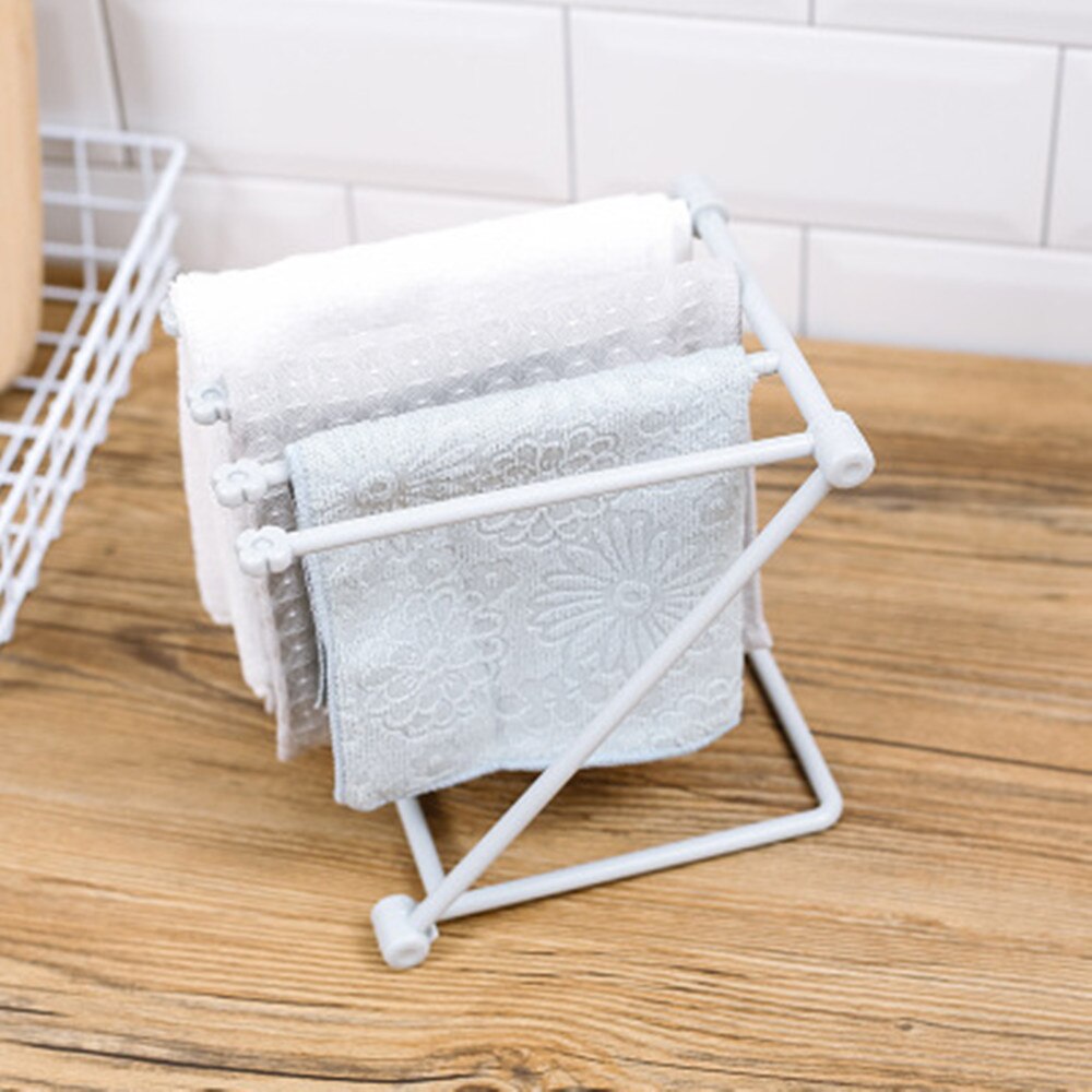 Foldable Rag Storage Rack Drying Rack Kitchen Countertop Dishwashing Cloth Rack Rag Rack Cup Drain Rack Storage Stand