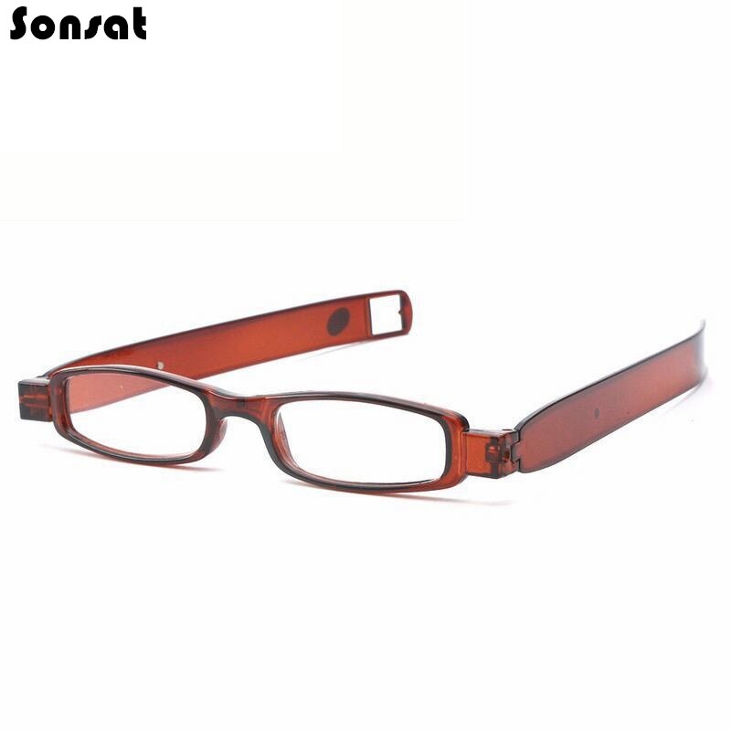 Lunettes de lecture en plastique pour hommes et femmes, avec aimant rotatif, portables, pliables, pour presbytes, en résine HD, 360