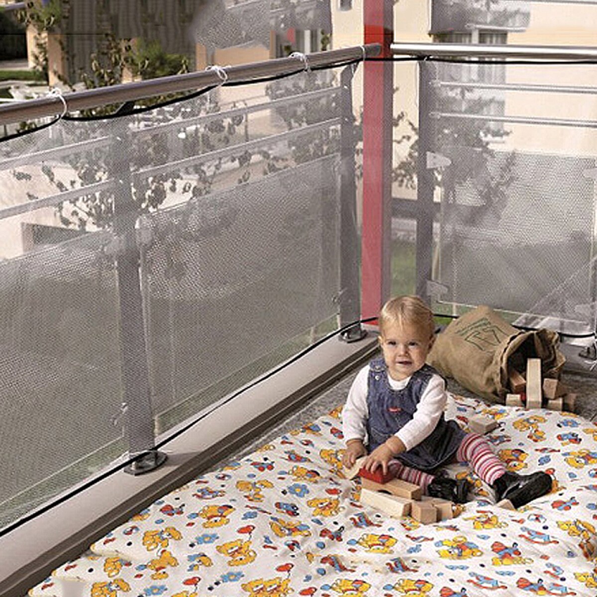 3m børnetrapper sikkerhedsnet tykt hårdt mesh netbeskyttelse skinne altan trappehegn babyhegn trappe net dekoration