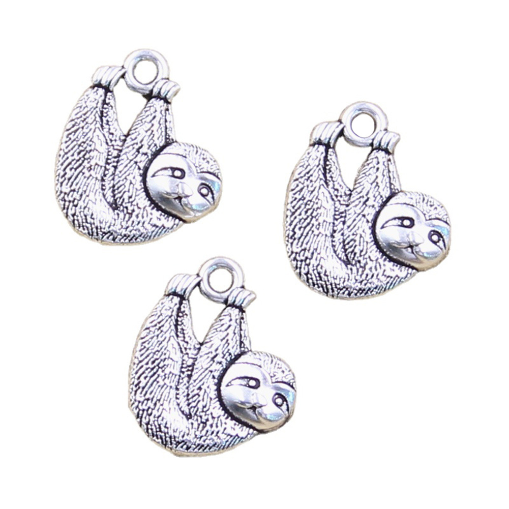 15 stuks charmes luiaard koala beer 18x15mm antieke zilveren kleur hangers maken diy handgemaakte tibetaanse vinding sieraden