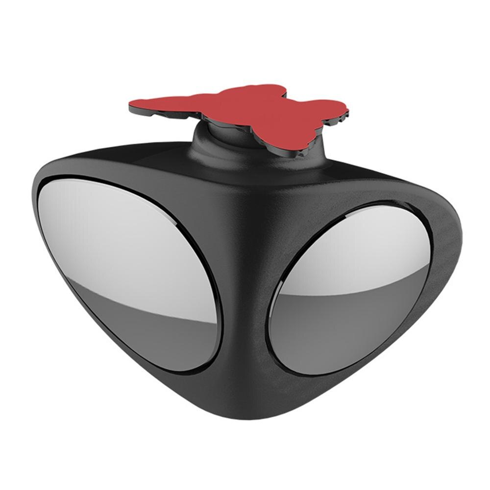 360 Degree Car Blind Spot Mirror Car Rearview Zone Mirror Rotatable 2 Side Wide Angle Exterior Rear View Mirror Safety Accessory: Left Black