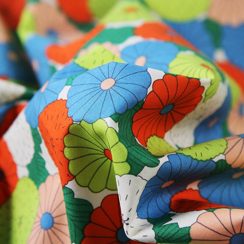 1.42*2m- blommigt bomullstyg för att sy tyg för hemtextil bomullstyg självtillverkade material för att göra hantverk
