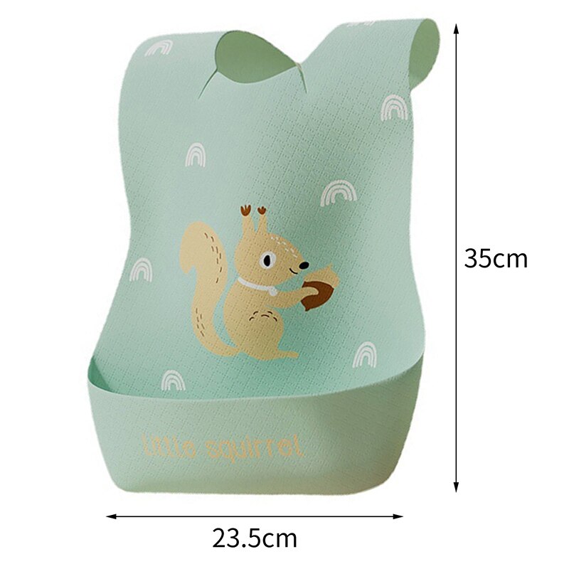 Bavaglino monouso per bambini 20 pezzi bavaglino per bambini impermeabile mangiare bavaglino con tasca sciarpa per bambini bavaglino Saliva asciugamano bavaglino mangiare conveniente
