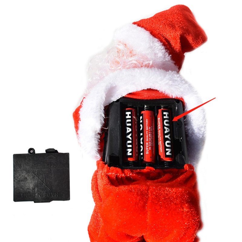 WINCOTE Kerstversiering Elektrische Omgekeerde Street Dance Kerstman Muziek Kerst kinderen Speelgoed Ornamenten Kinderen Speelgoed