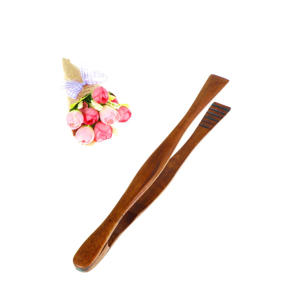 1 pc pinces à nourriture en bois pinces à Steak Barbecue pince à pain Dessert pince à pâtisserie Buffet cuisine outils de cuisine