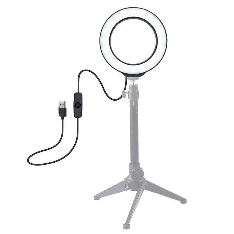 Dimmable LED anneau lampe 12CM/4.7 pouces LED Selfie anneau lumière Studio Photo vidéo caméra téléphone lumière Ringlight vidéo ensemble de lumière trépied