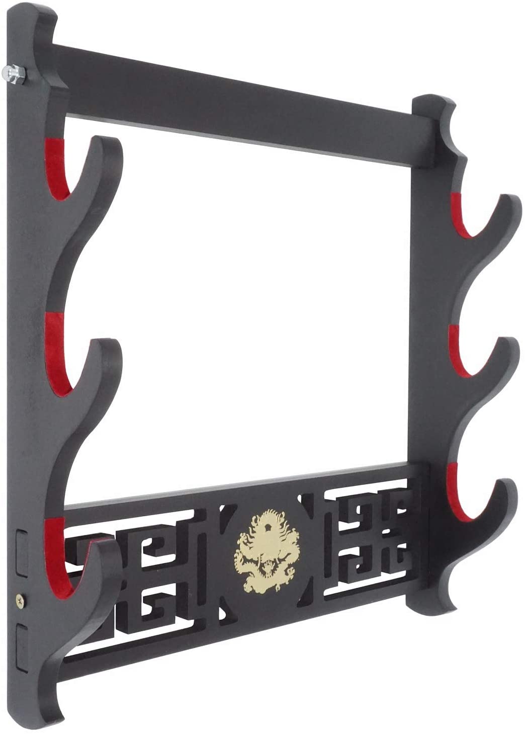 Porte-épée de Dragon, support mural en velours rembourré Katana, porte-épée de samouraï, présentoir: 3-Tier