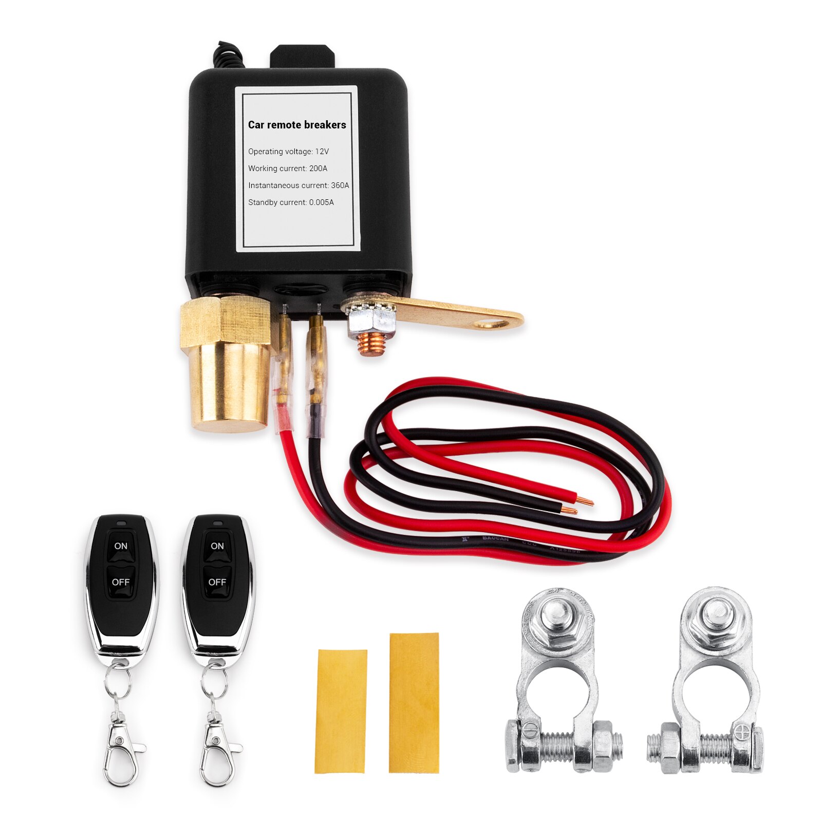 Integrerad trådlös fjärrkontroll 12v 230a bilbatteri brytare koppla bort avstängd isolator positiv/negativ universal