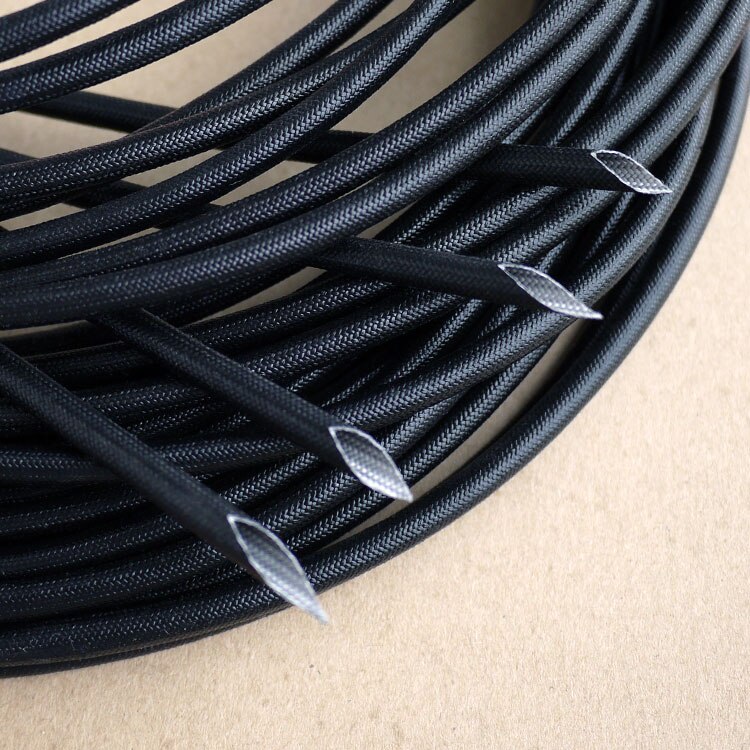 ID 12 millimetri in Fibra di Vetro Tubo di silicone Resina Filo Intrecciato Manica Ignifugo in Fibra di Vetro Cavo Isolato Proteggere Tubo di 200 Gradi. C