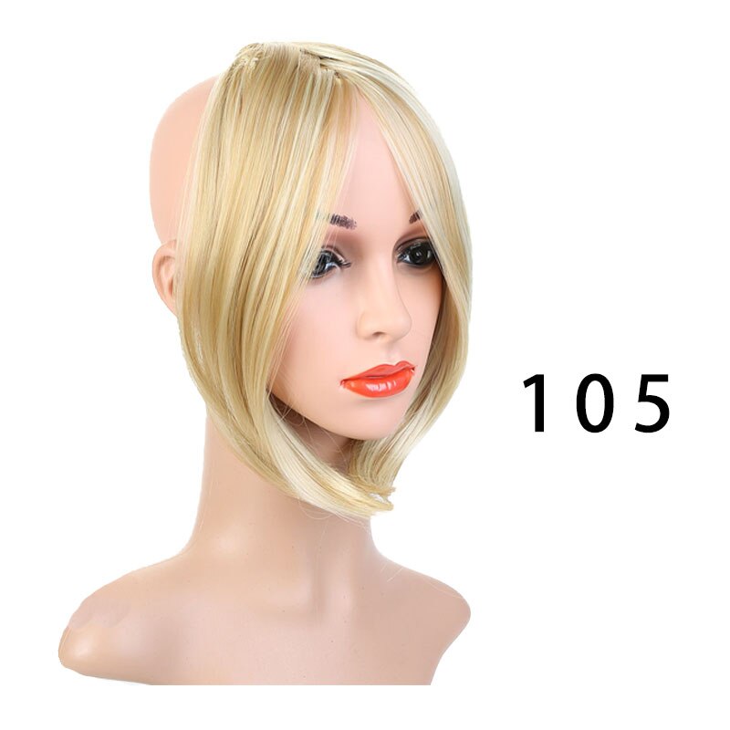 TALANG Long Bangs Clip In on Front Hair Bang Side Fringe Hair Extension Natural Synthetic Bangs Hair Accessories for Women: L6-29