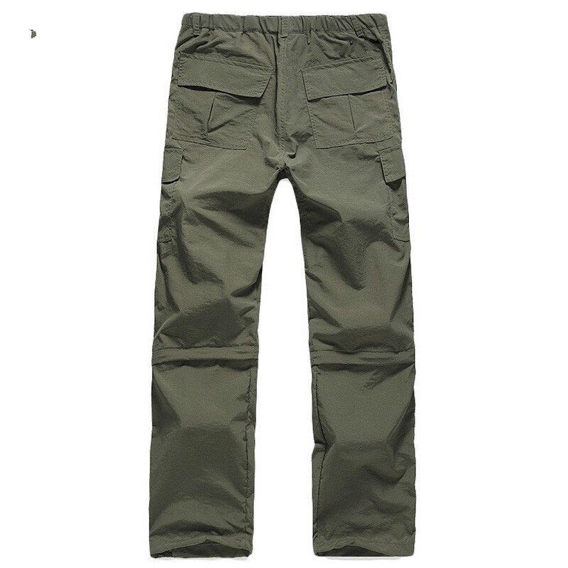 Avtagbare ben #39 cargo bukser lommer sommer herre sprutende raskt tørr vanntette bukser mann khaki tynn work casual bukse 3xl