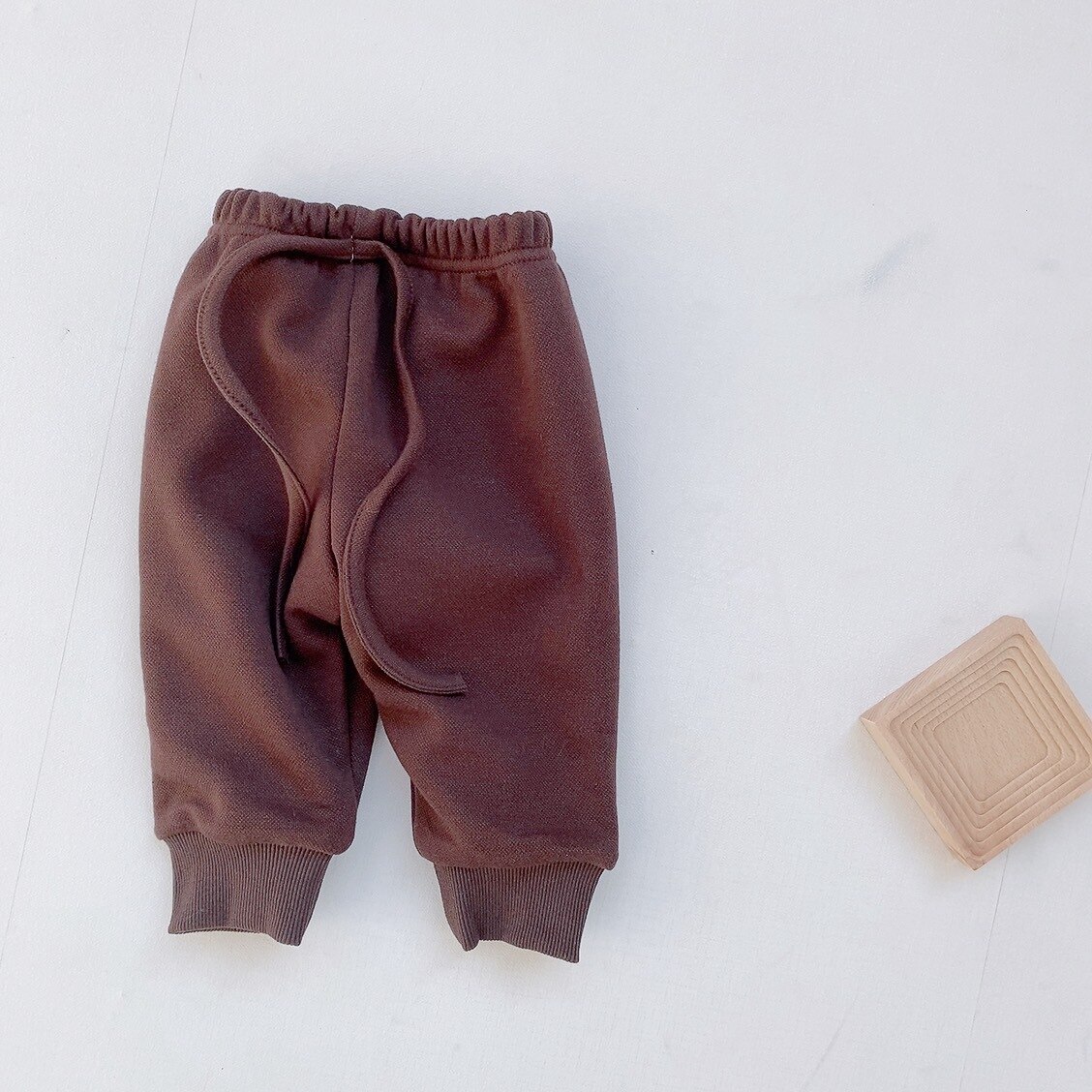 Pantalon pour enfants, décontracté, confortable, gaufré, épais, en velours, sarouel, Pp, hiver: brown / 12M  80cm