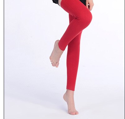 Newly Women Winter Warm Solid Leg Warmers Wool Knitting High Knee Socks Autumn Ruffle Trim Leg Warmers Boot Topper Socks: Red