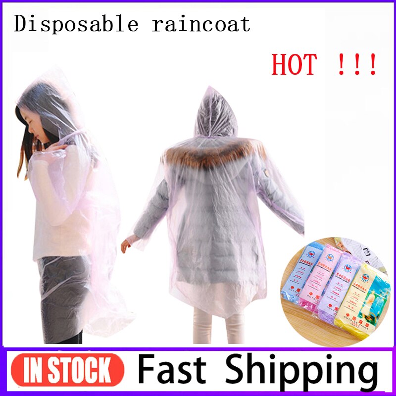 Lot De 4 Ponchos De Pluie Jetables Adultes - Imperméables Pour Rando, Camping