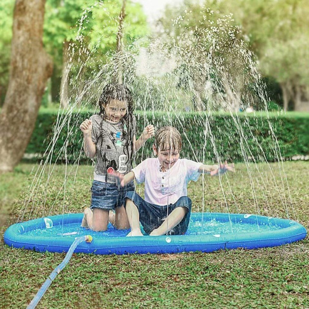 170 cm Summer Outdoor Spray Water Cushion PVC Inflatable Spray Water Toys for Children Play Water Mat Beach Lawn Sprinkler Pads