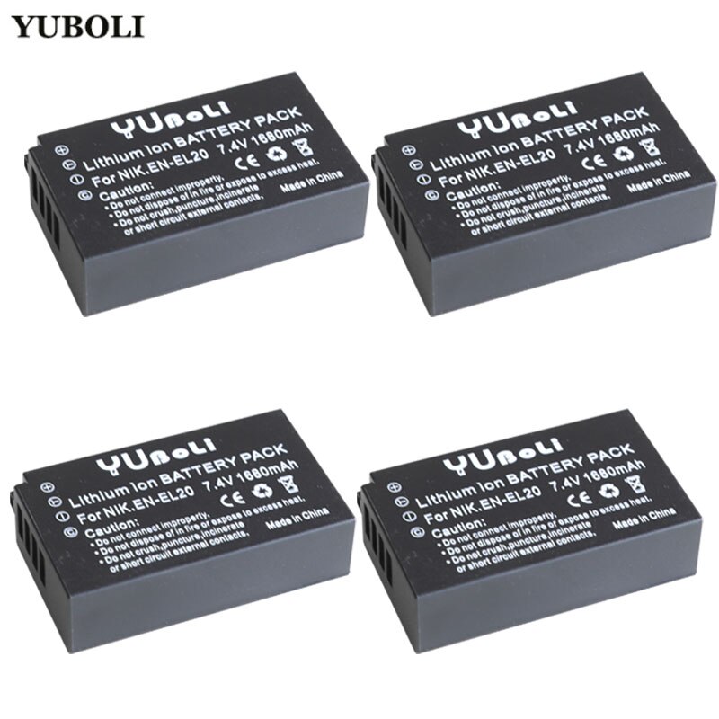 Yuboli EN-EL20 En EL20 ENEL20 Camera Batterij Akku Voor Nikon Coolpix P1000 Nikon1 J1, J2, J3 Nikon1 AW1