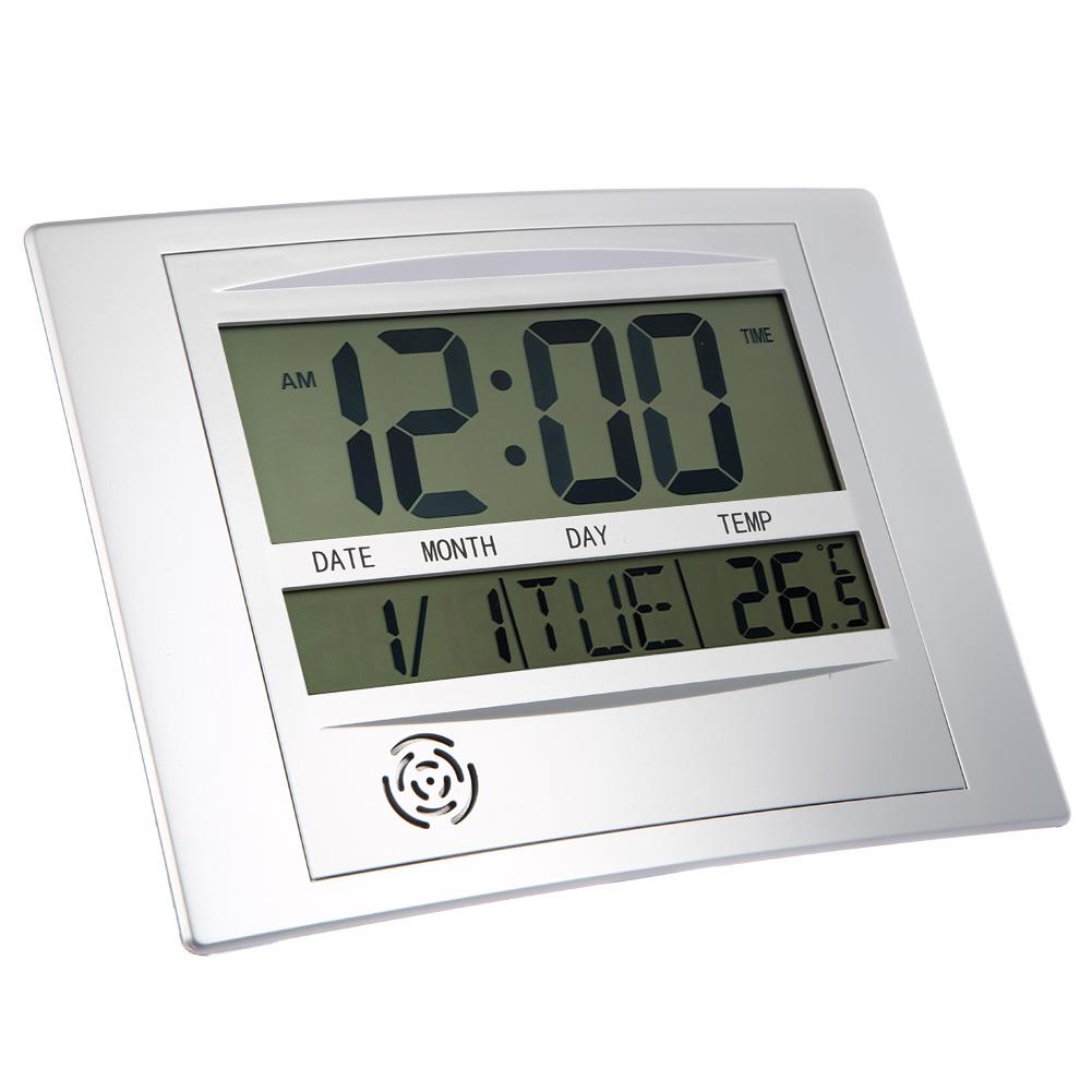 Technology Digital Indoor Clock Temperature Meter Stylish Modern LCD Household Timer Wall Hanging Or Free Standing Home