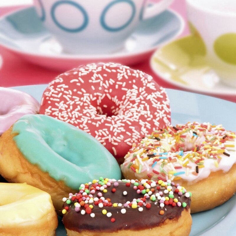 Home DIY Donut Maker Doughnut Machine Party Dessert Bakeware Electric Baking Pan Non-Stick Double-Sided Heating EU Plug