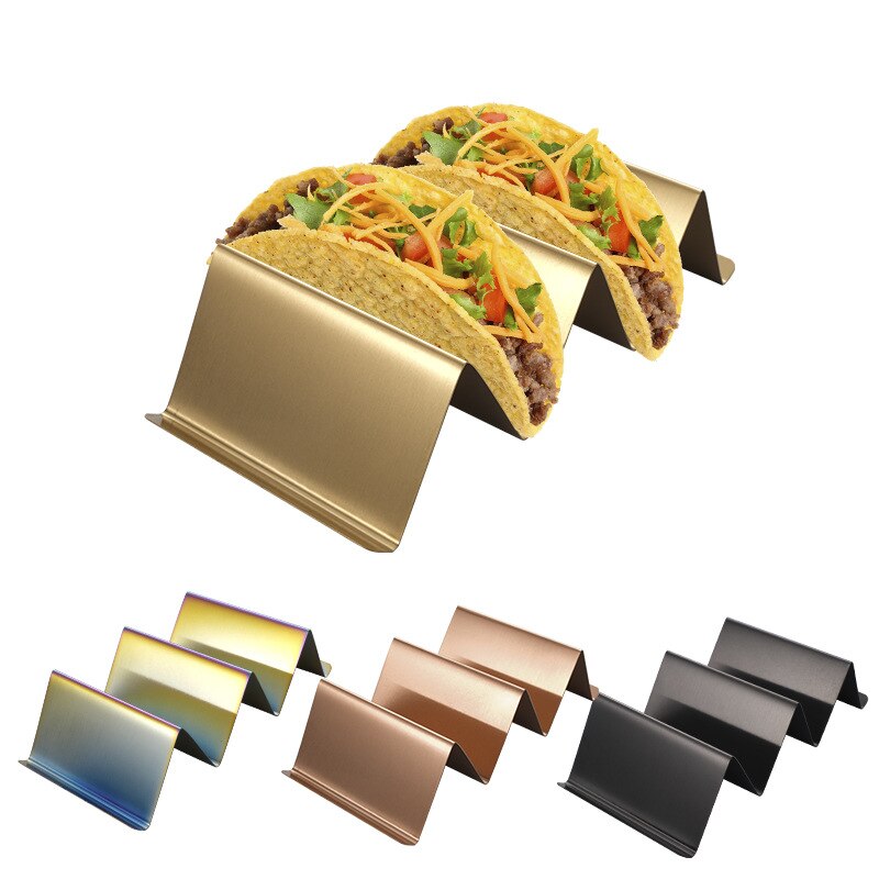 Estante de acero inoxidable para tortillas, soporte de Pie Taco para tortillas, herramientas de cocina,