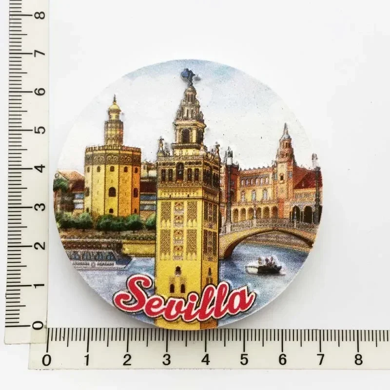 Hiszpania madryt magnesy na lodówkę pamiątka turystyczna Cordobam Barcelona Sevilla Toledo naklejki magnetyczne na lodówkę kolekcja prezenty: zgniły zielony