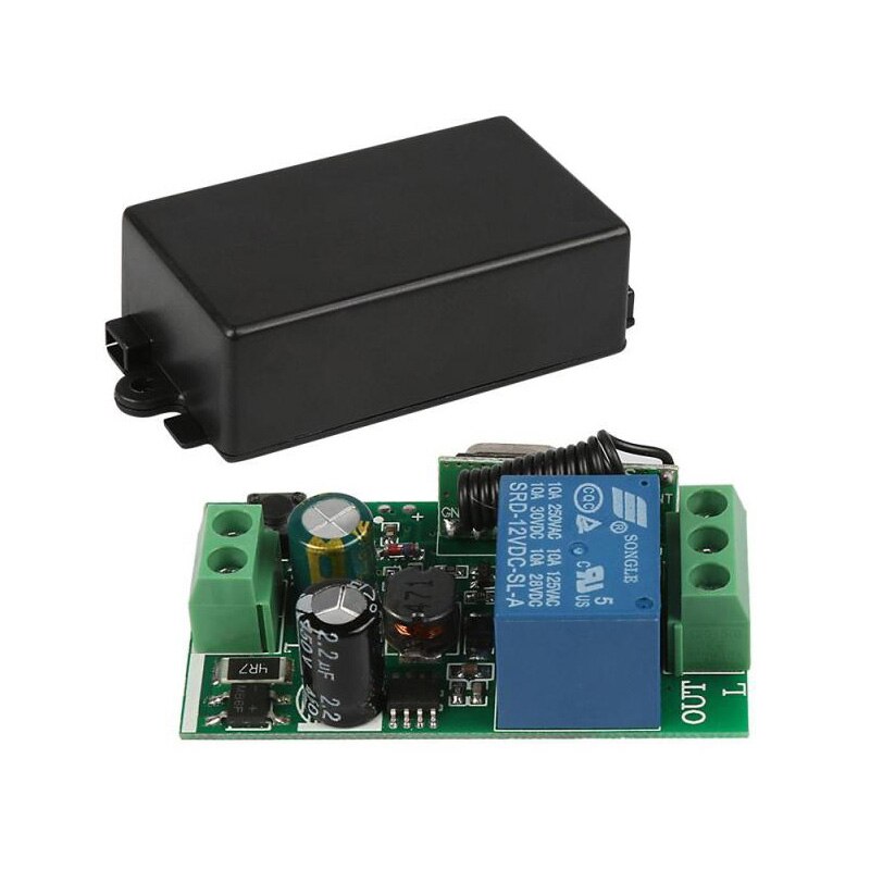 GERMA 433MHz Universal Wireless Remote Control 86 Wall Panel RF Transmitter Receiver 1 2 3 Button For Home Room Light Switch: 1 Receiver Only