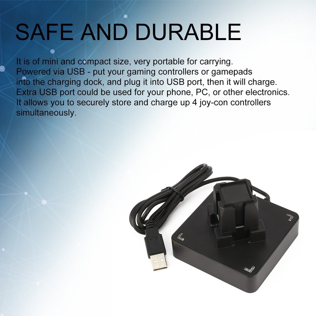 4 in 1 mini quad vertikal-ladestation für nintendo switch joy-con controller, usb-ladestation mit led-anzeige