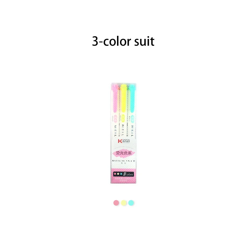 3/5/10/25 Farben Textmarker Pastellmarker Doppelspitze Fluoreszierender Stift für Kunstzeichnungen Kritzeln Markieren Schule Büromaterial: Weiß