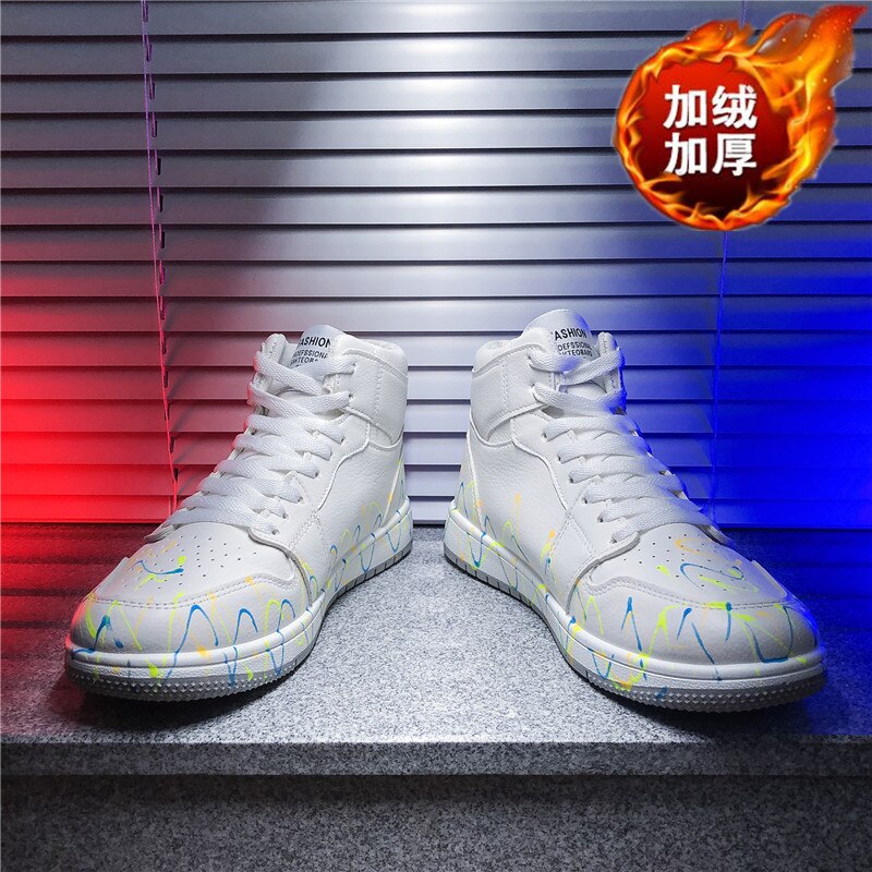 Men's Sneakers High-top shoes Korean men's shoes catwalk men's sneakers comfortable men's casual sports shoes