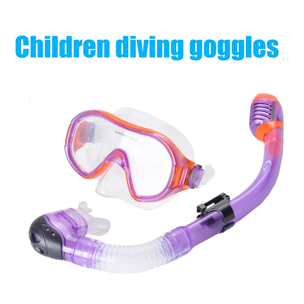 Kids Snorkel Set Anti-Fog Swimming Goggles Breathing Tube Full Dry Snorkel Equipment Swimming Accessories For Children
