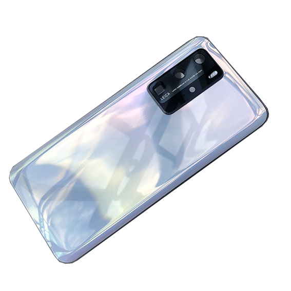 Przezroczysta tylna pokrywa dla Huawei P40 Pro pokrywa baterii tylna wymiana szkła P40Pro obudowa tylna obudowa przezroczysta obudowa naprawa: White With Lens