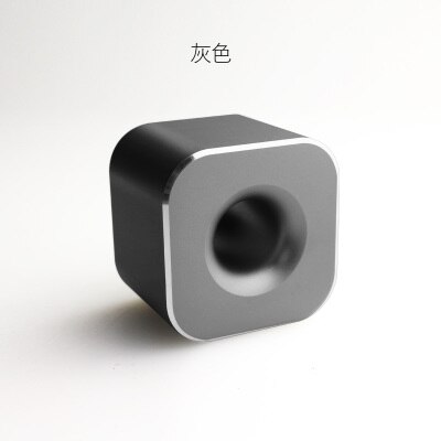 Mini Aluminum Alloy Pen Holder Business Office Supplies Desktop Storage Tools: gray square