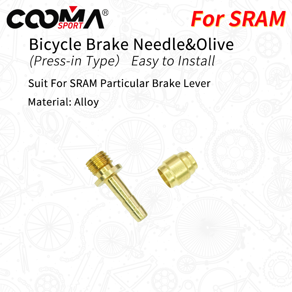 Fahrrad-Hydraulikbremsschlauchnadel und Olive für AVID SRAM Bremshebel-Bremssattel, Widerhaken und Kompressionsverschraubung, Typ M2.0, Rot/Silber