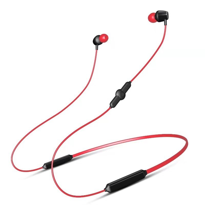 LYMOC Q5 Bluetooth Earphones Sport Wireless Headphone 48Hrs Talktime Neckband Stereo Headsets Running for iPhone Xiaomi Huawei: Red
