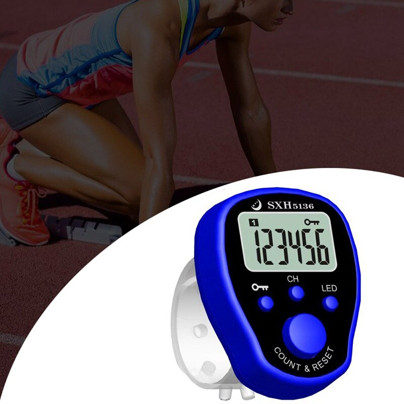 five-channel chanting counter finger electronic counter chanting multi-function point counter bIue