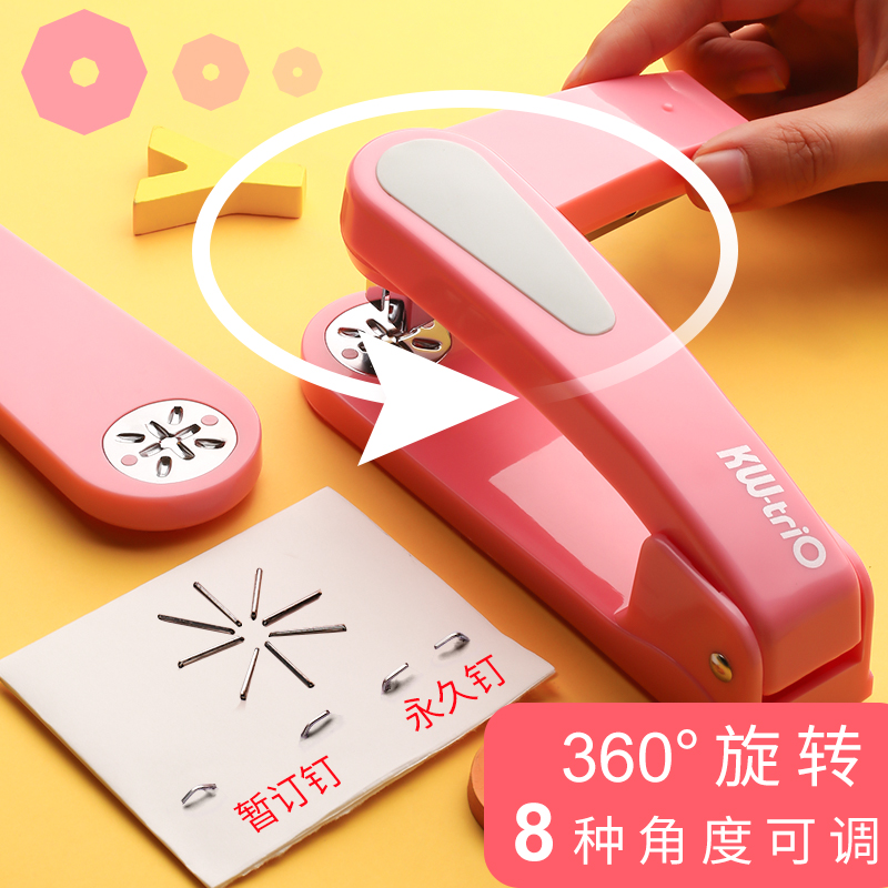360 Rotation Stapler With Manual Rotation Heavy-Duty Staplers For Office Bookbinding Supplies,Labor-saving Bookbinding